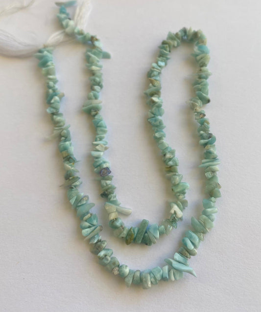 Larimar | Chips | 5-8mm Bead Size | 45cm Strand Length