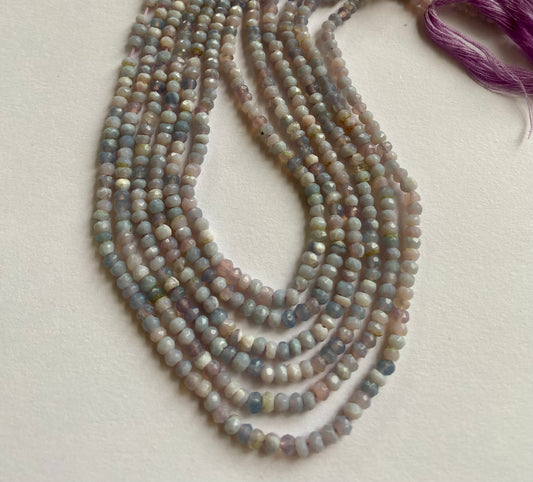 Strands of polished Lavender Opal beads, 3.0-3.2mm,displaying a bright and eye-catching natural colour. 