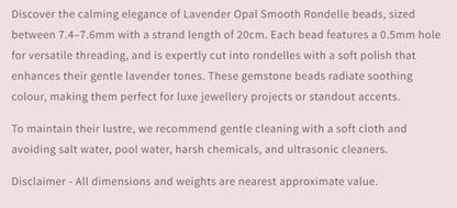 Text describing the product details of the gemstone beads , as seen on the Australian owned Melbourne Gemstone Beads shop.
