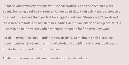 Text describing the product details of the gemstone beads, as seen on the Australian owned Melbourne Gemstone Beads shop.