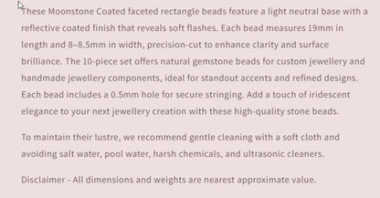 Text describing the product details of the gemstone beads , as seen on the Australian owned and trusted bead supplier, Melbourne Gemstone Beads.