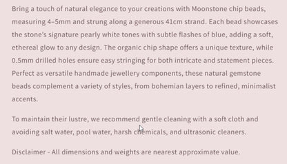 Text describing the product details of the gemstone beads , as seen on the Australian owned and trusted bead supplier, Melbourne Gemstone Beads.