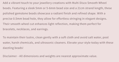 Text describing the product details of the gemstone beads , as seen on the Australian owned Melbourne Gemstone Beads shop.
