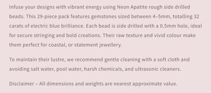 Text describing the product details of the gemstone beads , as seen on the Australian owned Melbourne Gemstone Beads shop.