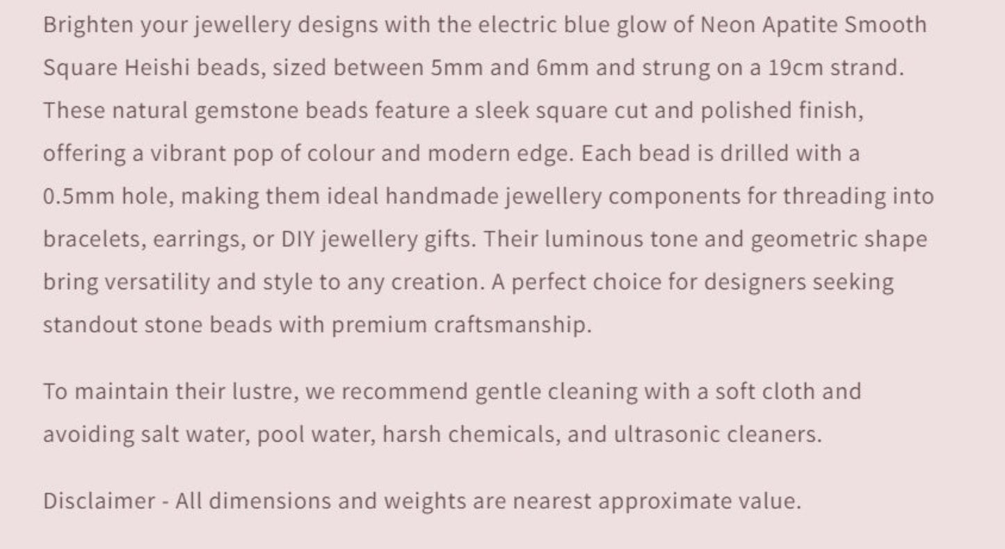 Text describing the product details of the gemstone beads , as seen on the Australian owned and trusted bead supplier, Melbourne Gemstone Beads.