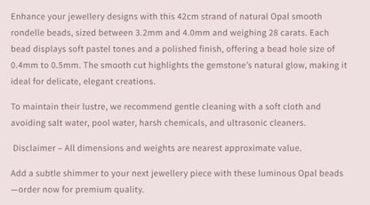 Text describing the product details of the gemstone beads , as seen on the Australian owned Melbourne Gemstone Beads shop.