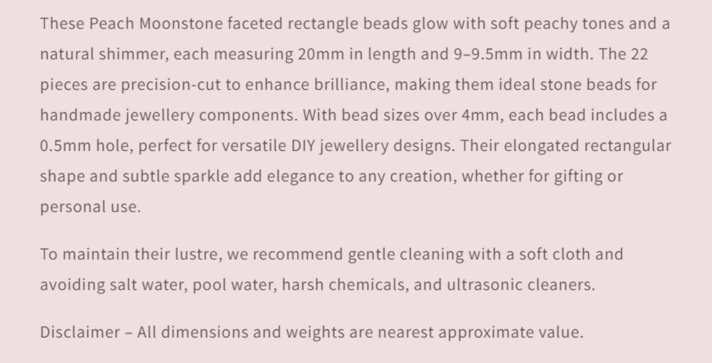 Text describing the product details of the gemstone beads , as seen on the Australian owned and trusted bead supplier, Melbourne Gemstone Beads.