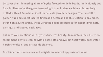 Text describing the product details of the gemstone beads , as seen on the Australian owned Melbourne Gemstone Beads shop.