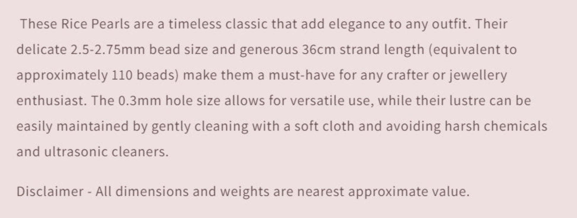Text describing the product details of the gemstone beads , as seen on the Australian owned and trusted bead supplier, Melbourne Gemstone Beads.