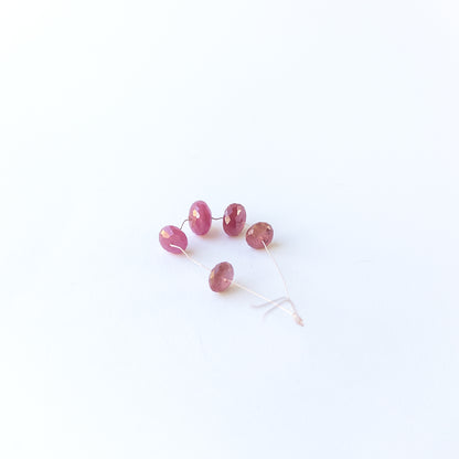 Faceted Ruby rondelle beads with elegant shaping and refined craftsmanship.