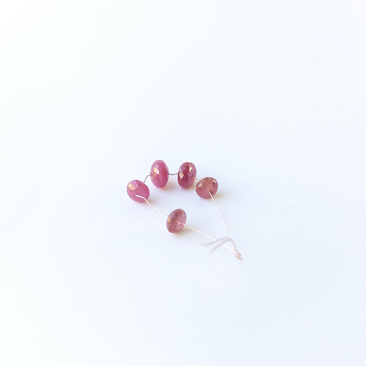 Faceted Ruby rondelle beads with elegant shaping and refined craftsmanship.
