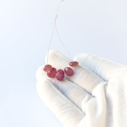 Ruby gemstone beads offering vivid colour and faceted shine for creative jewellery designs.