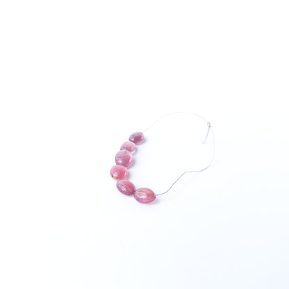 Genuine Ruby stone beads in smooth oval cut, ideal for gemstone beads for DIY jewellery projects.