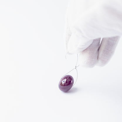 Authentic Ruby rondelle bead with glossy finish, perfect for gemstone beads for DIY jewellery.
