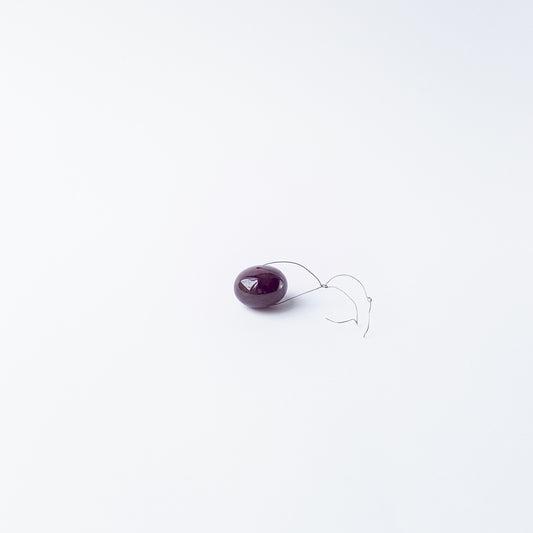 Ruby smooth rondelle gemstone bead with deep red colour and polished shine, ideal for jewellery accents.