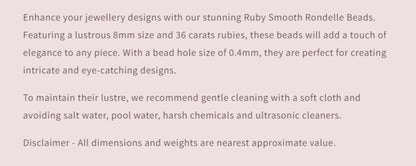 Text describing the product details of the gemstone beads , as seen on the Australian owned Melbourne Gemstone Beads shop.