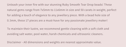 Text describing the product details of the gemstone beads , as seen on the Australian owned Melbourne Gemstone Beads shop.