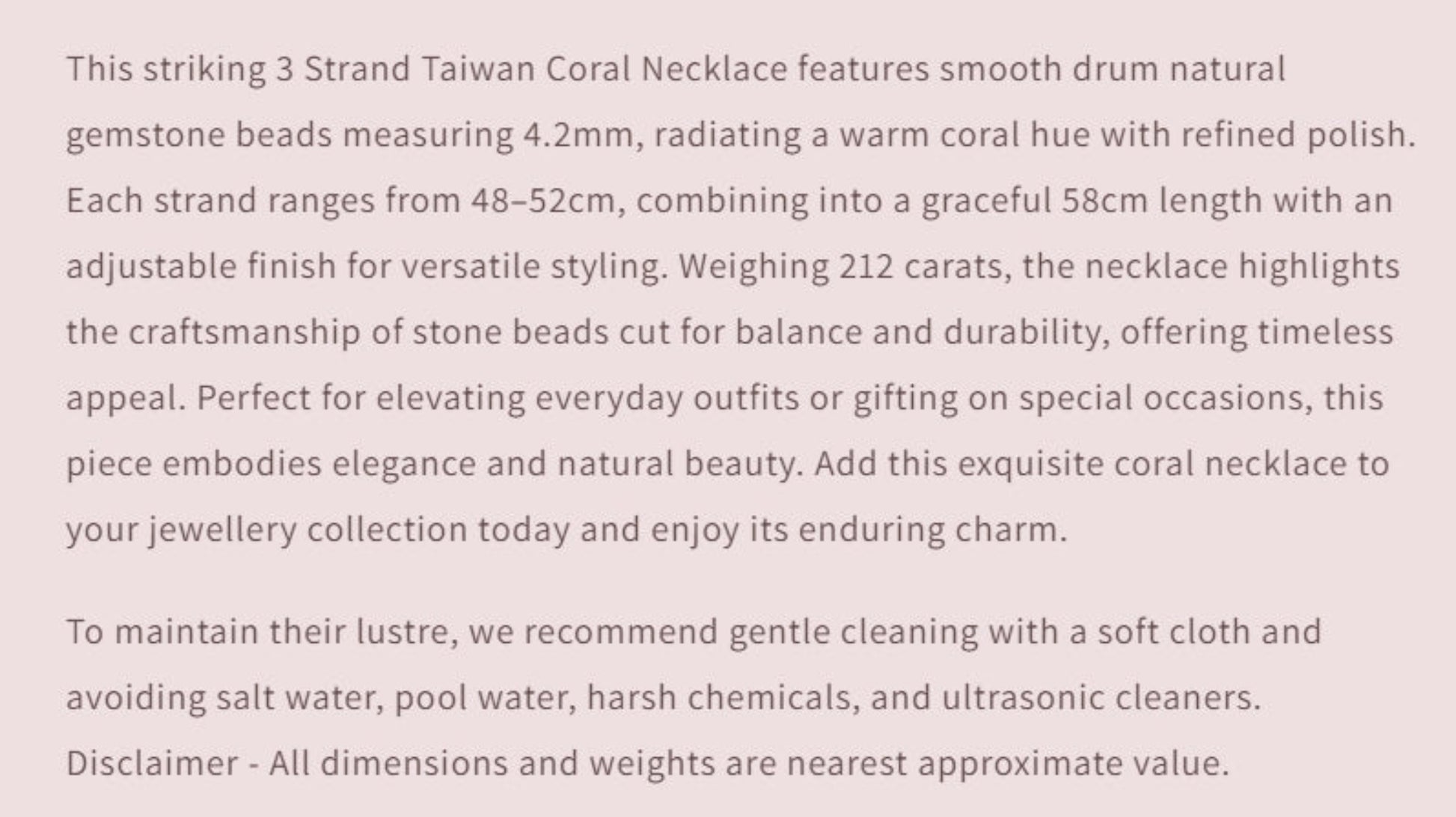 Text describing the product details of the gemstone beads , as seen on the Australian owned and trusted bead supplier, Melbourne Gemstone Beads.