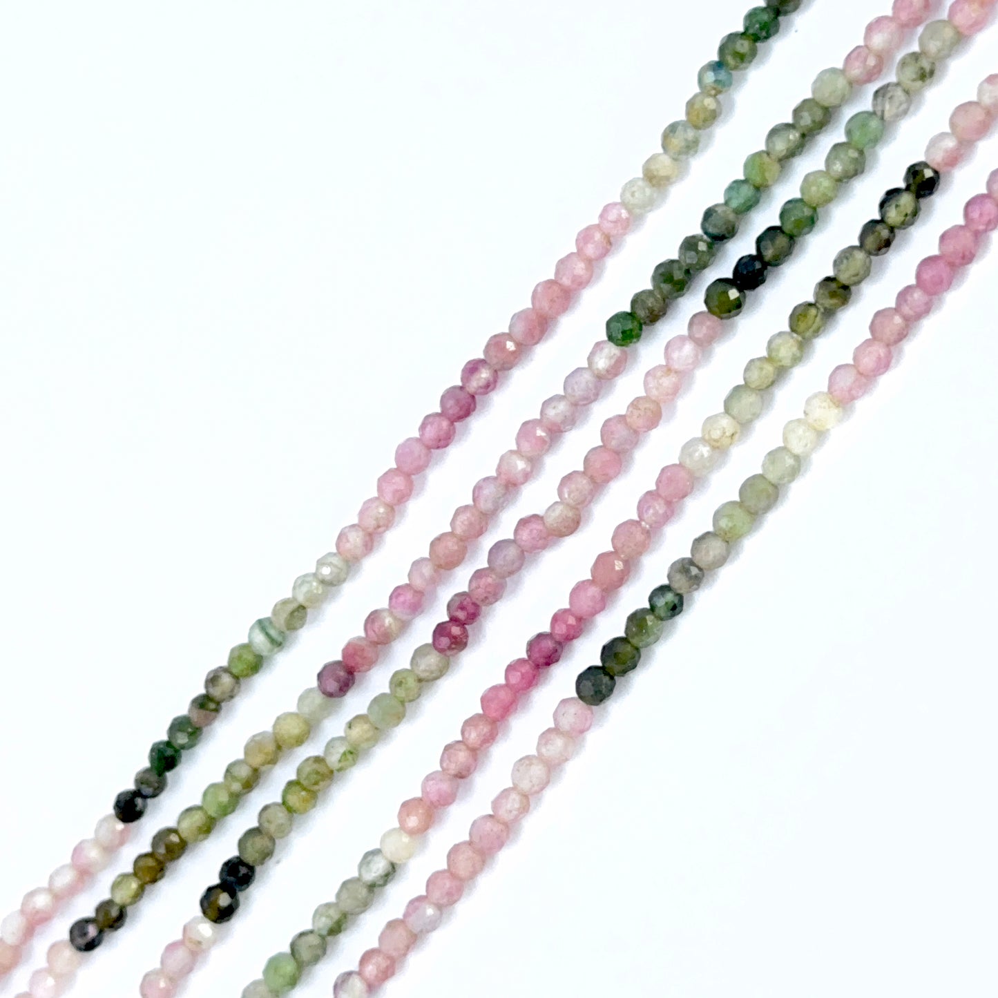 Hand‑selected Tourmaline gemstone beads with clean faceting and natural colour variation.