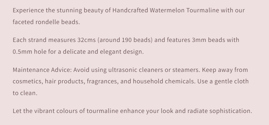 Text describing the product details of the gemstone beads , as seen on the Australian owned Melbourne Gemstone Beads shop.