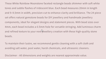 Text describing the product details of the gemstone beads , as seen on the Australian owned and trusted bead supplier, Melbourne Gemstone Beads.