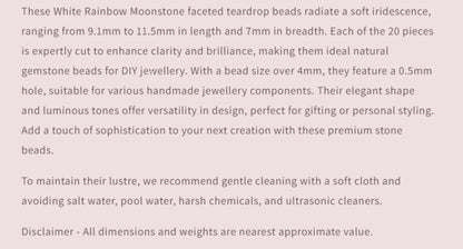 Text describing the product details of the gemstone beads , as seen on the Australian owned and trusted bead supplier, Melbourne Gemstone Beads.