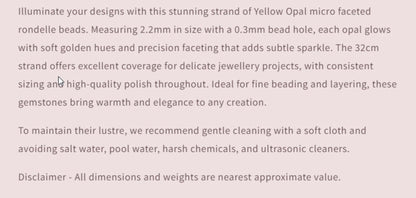 Text describing the product details of the gemstone beads , as seen on the Australian owned Melbourne Gemstone Beads shop.