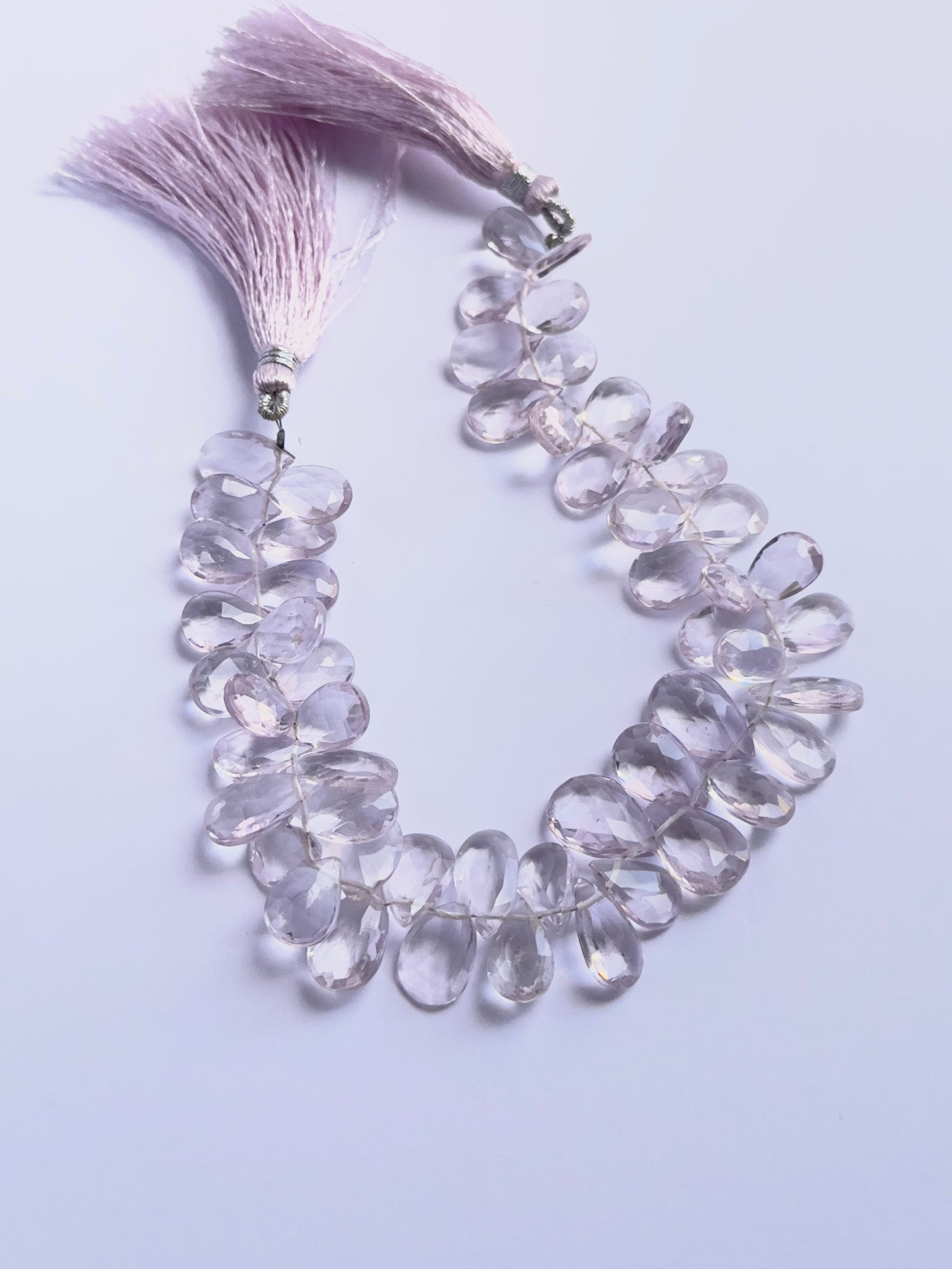 Natural gemstone beads for DIY jewellery, Amethyst briolettes with rich purple sparkle.