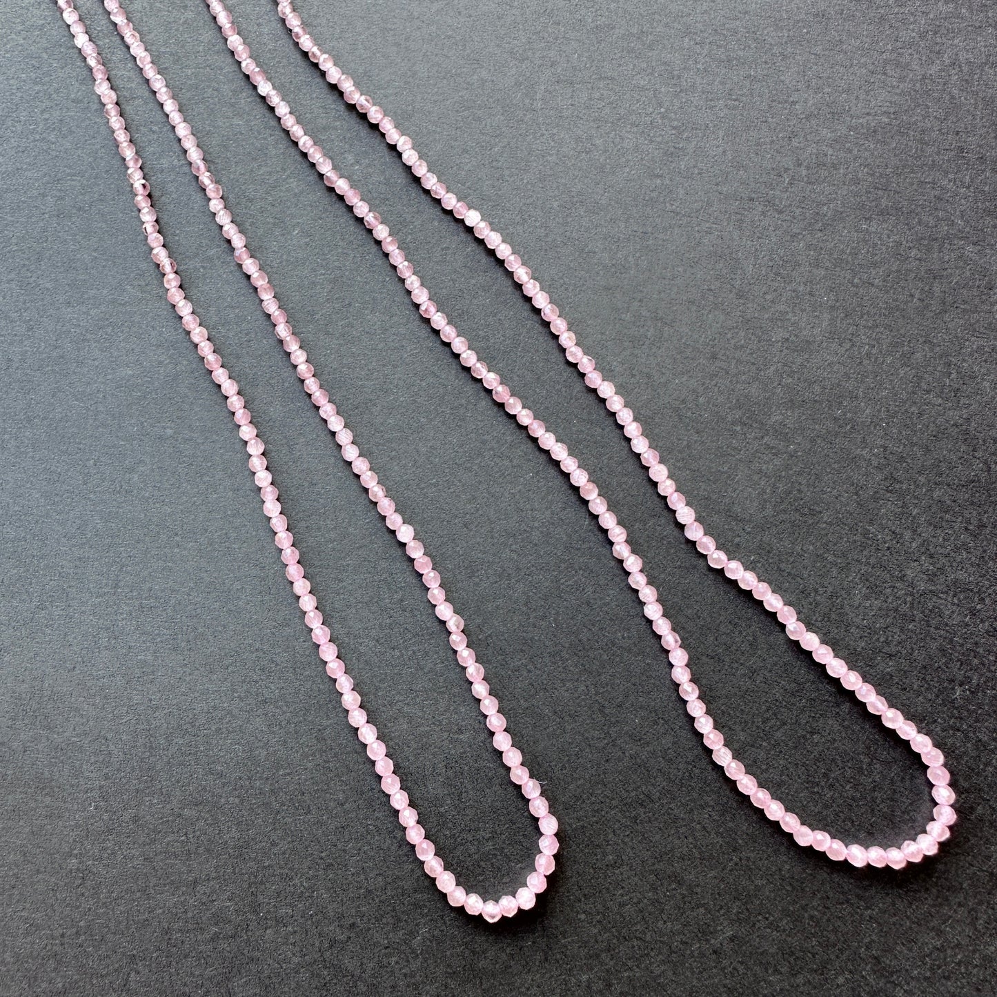 Gemstone Stone beads in rich pink violet tones with precision-cut facets, ideal for DIY jewellery and layering designs.