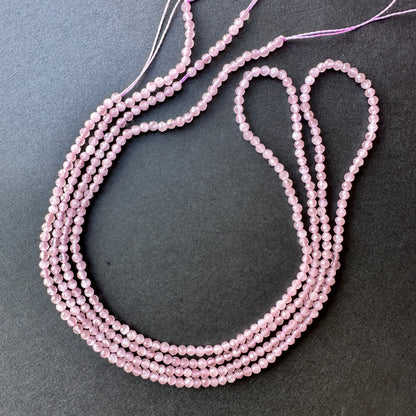 Handmade jewellery components featuring faceted amethyst rondelle beads on a 38cm strand.