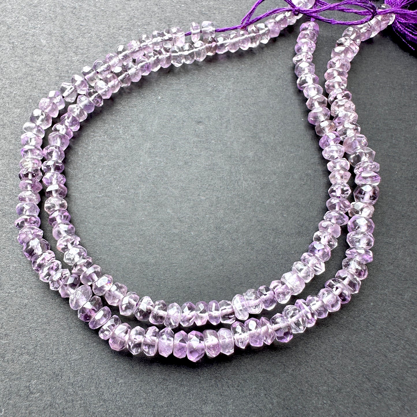 Handmade jewellery components featuring Amethyst beads with consistent size and premium finish.