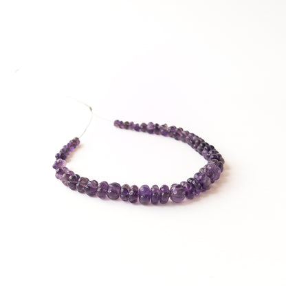 Sparkling Amethyst pumpkin cut beads in assorted 4.5–9mm sizes for artisan jewellery components.