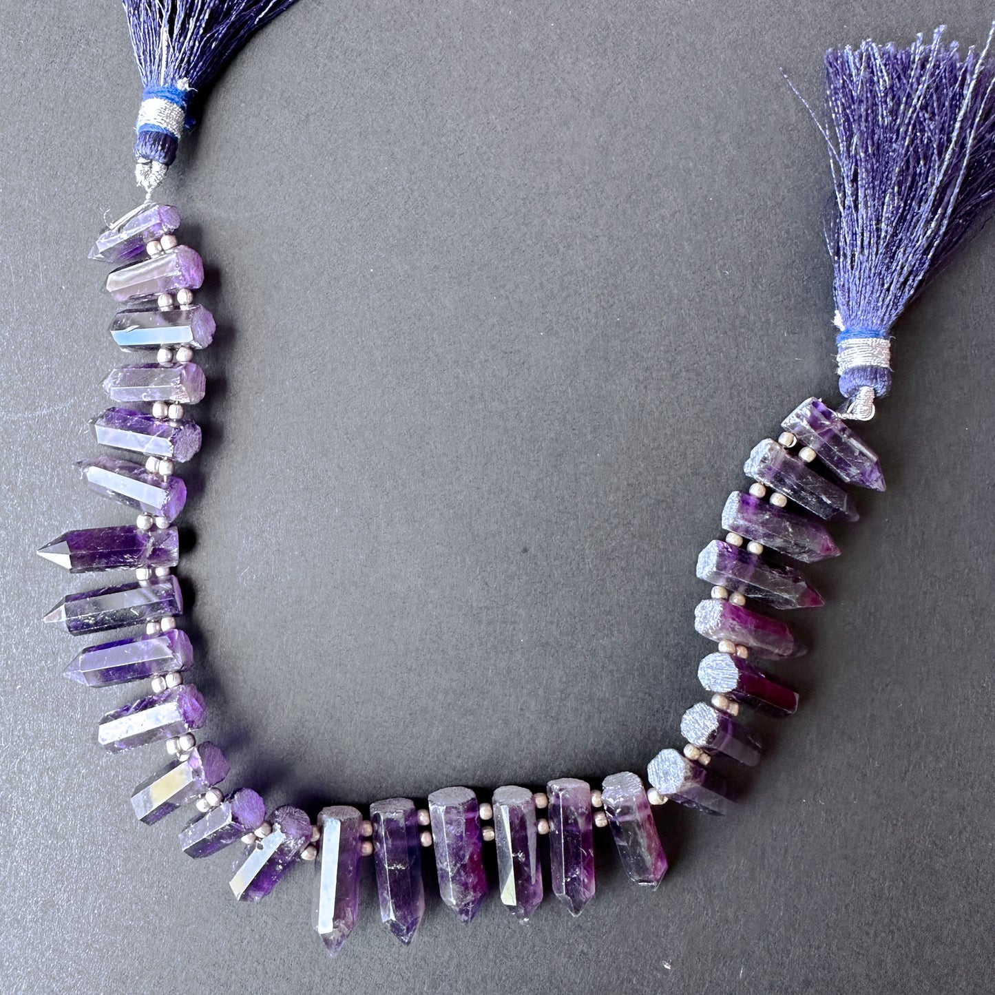 Amethyst | Smooth Pencil Shaped | 16x5mm to 19x6mm | 26 Pieces | 130 carats