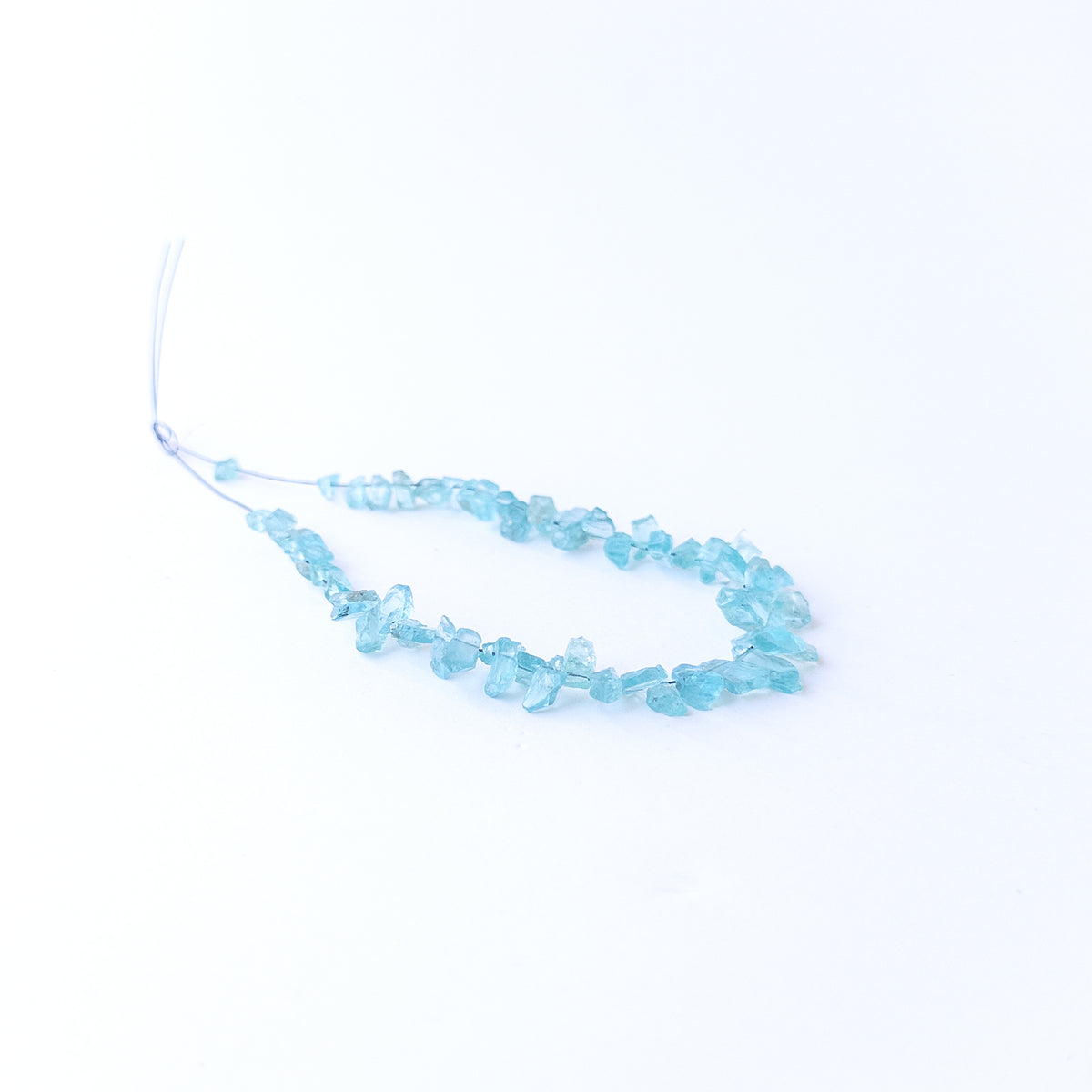 Genuine Apatite stone beads in rough drilled form with natural sparkle, ideal for DIY jewellery makers.