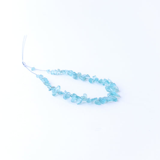 Genuine Apatite stone beads in rough drilled form with natural sparkle, ideal for DIY jewellery makers.