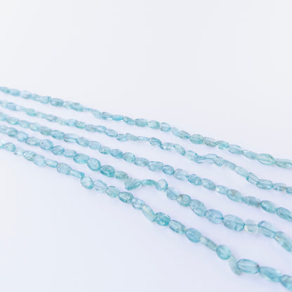 Apatite | Smooth Oval | 4-4.5mm Bead Size | 33cm Strand Length