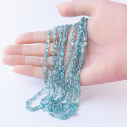 Apatite | Smooth Oval | 4-4.5mm Bead Size | 33cm Strand Length