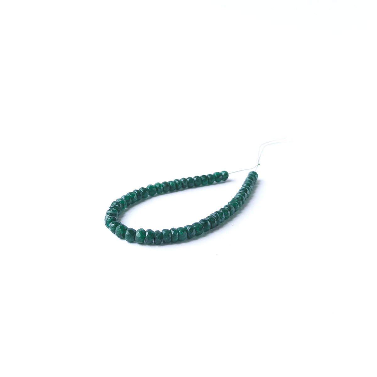 Sparkling Beryl rondelle beads in assorted 5–5.5mm sizes for artisan jewellery components.