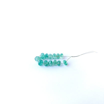 Beryl | Pumpkin Cut | 9-11.4mm Bead Size | 13 Pieces | 61 Carats