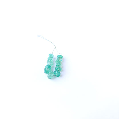 Authentic beryl gemstone beads featuring pastel hues and textured pumpkin carving for premium jewellery making.