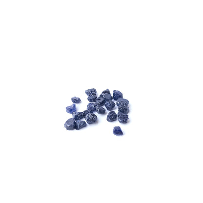 Premium Blue Sapphire rough gemstone pieces arranged together with natural sparkle and organic shapes.
