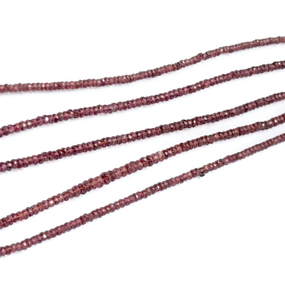 Burma Garnet faceted rondelle 2.8–3.6mm gemstone.