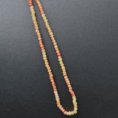Handmade jewellery components made from 3.5mm Carnelian beads with 0.4mm drilled holes.