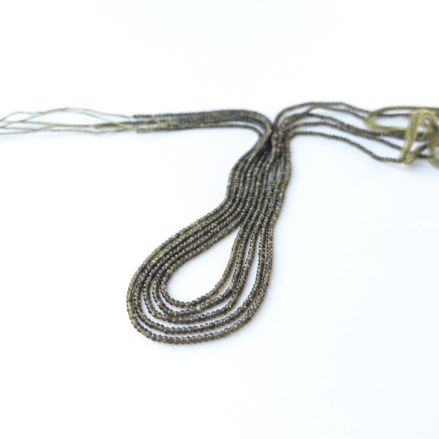 Genuine Cat's Eye stone beads for DIY jewellery featuring sparkling faceted rondelle shaping.