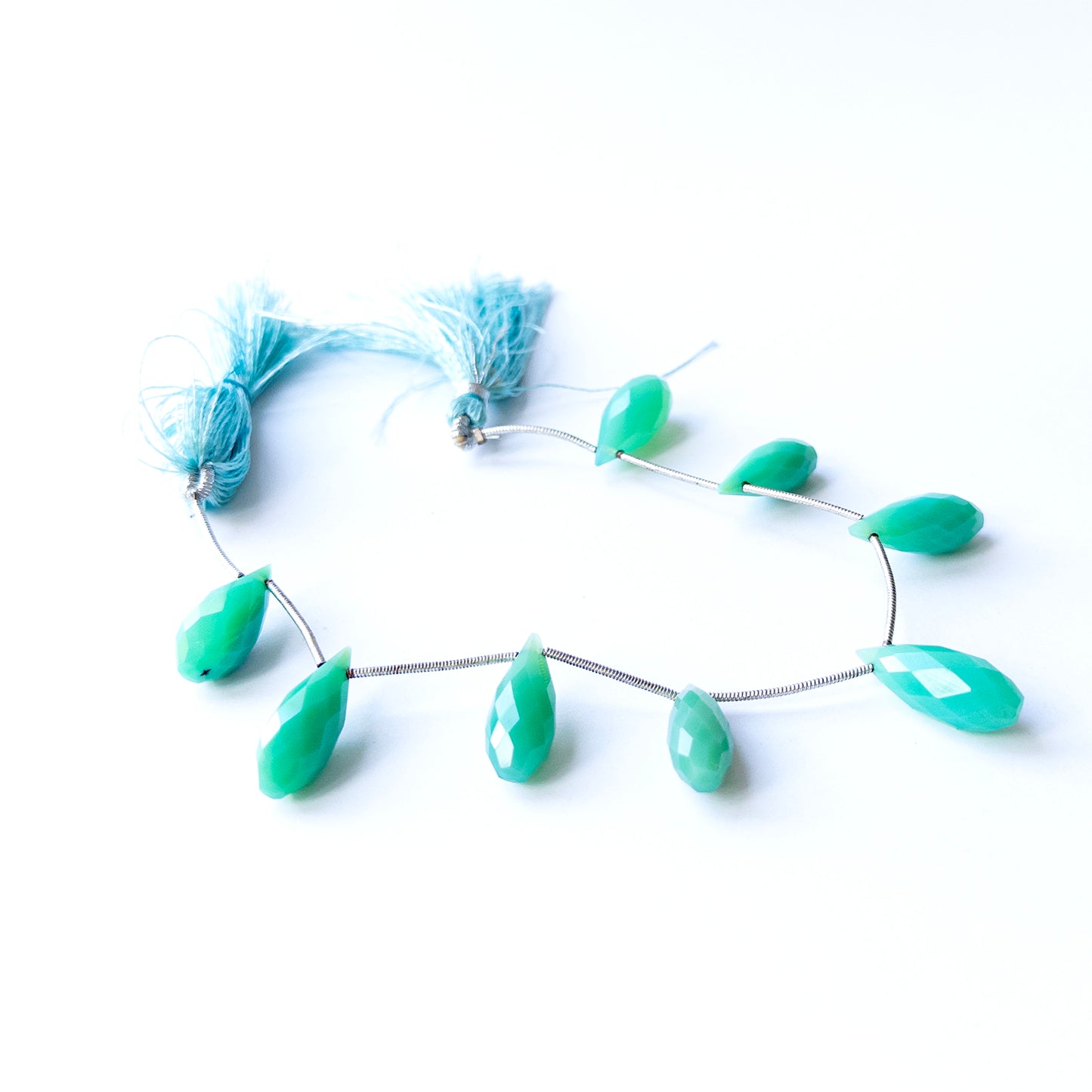 Chalcedony | Faceted Briolette | 19-20mm X 7.6-9.2mm Bead Size | 8 Pieces