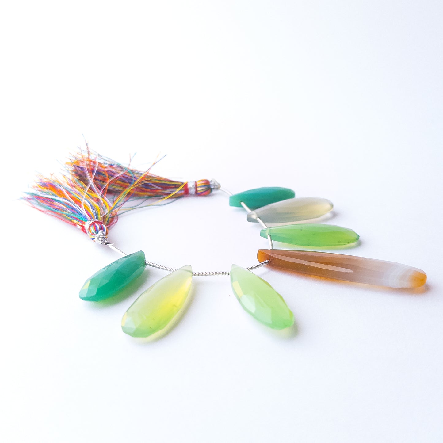 Authentic Chalcedony gemstone beads ideal for handmade jewellery components and artisan designs.