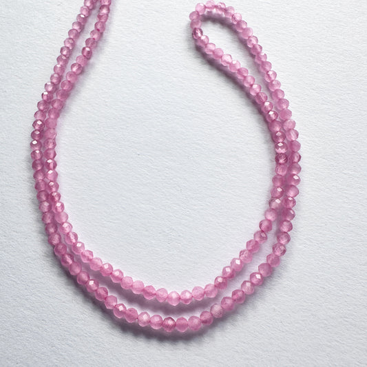 Natural gemstone beads featuring Chalcedony with delicate faceting and subtle sparkle.