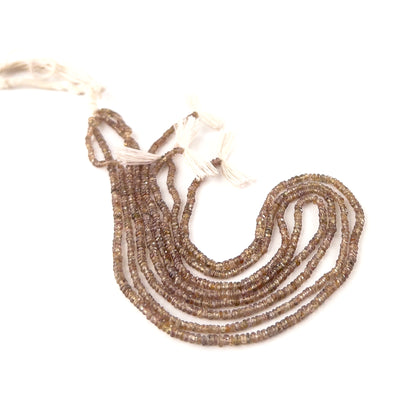 Change Garnet gemstones in faceted rondelle form, giving bright reflective shine and smooth rounded shaping.