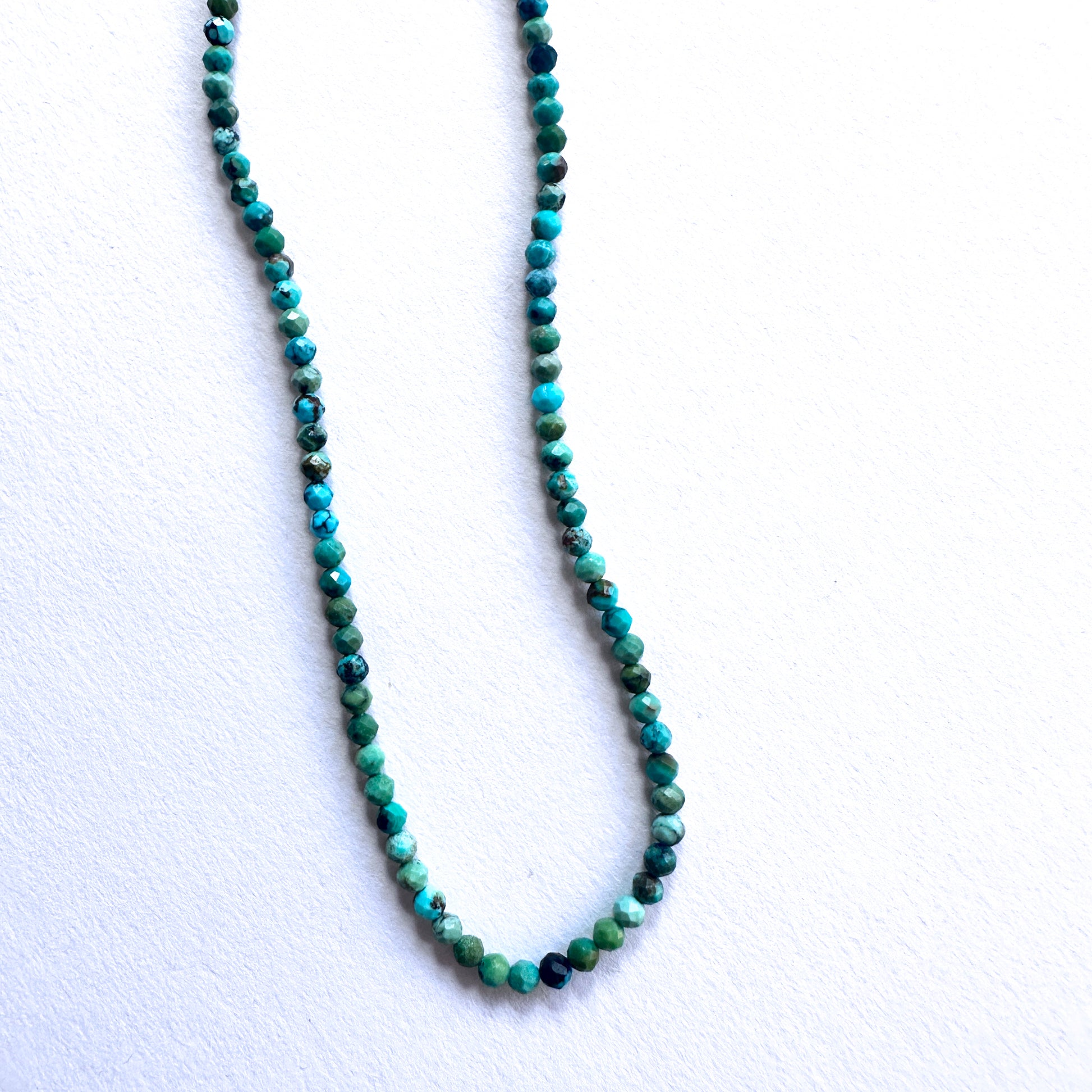 Natural gemstone beads in Chrysocolla with 2.5mm size and 0.3mm drilled holes.