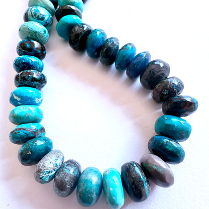 Natural gemstone beads in Chrysocolla with 8.5mm size and 0.5mm drilled hole